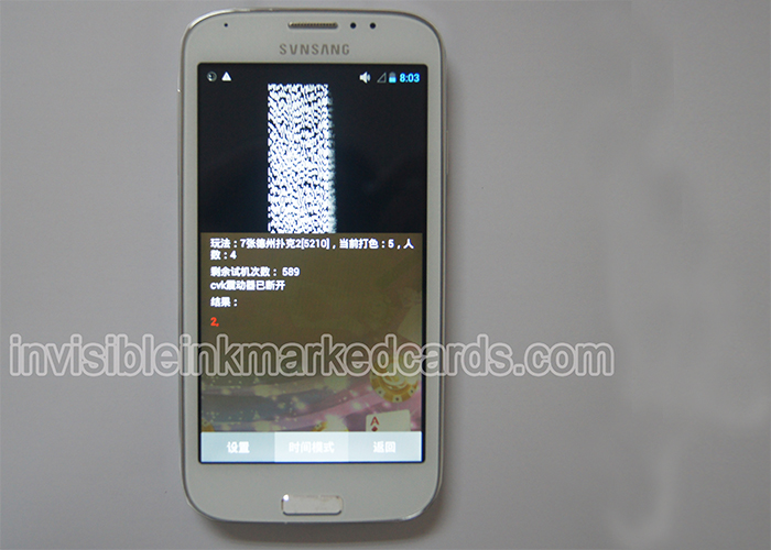 CVK analizador de poker, Scanning Camera, Marked Cards